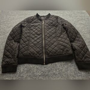 Ashley By 26 International  Outerwear‎ Black Quilted Jacket Size Large